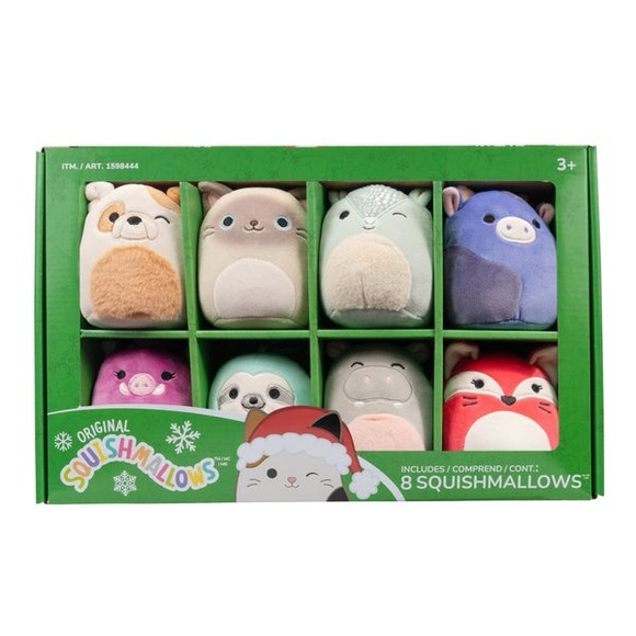 NEW Squishmallows 2024 Animals Collection 4-Inch Plush Ornament 8-Pack Set - Picture 2 of 6